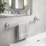 Gedy Portasalviette a Muro 35 cm in Acciaio Inox Cromato Linea Genziana