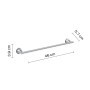 Gedy Portasalviette a Muro 45 cm Acciaio Inox Cromato Genziana | Megaclima.it