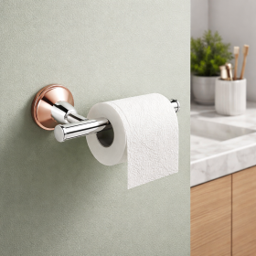 Gedy Portarotolo a Muro in Acciaio Inox Cromato Linea Genziana