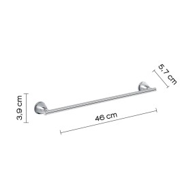 Gedy Set 3 Accessori a Muro per Bagno in Acciaio Inox Cromato Linea Genziana
