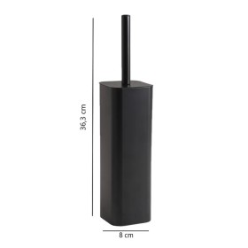 Gedy Portascopino d'appoggio in Acciaio Inox Nero Matt Linea Jack