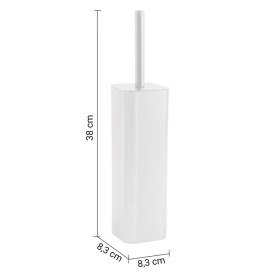 Gedy Portascopino d'appoggio in Acciaio Inox Bianco Matt Linea Jack