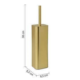 Gedy Portascopino d'appoggio in Acciaio Inox Oro Spazzolato Linea Jack