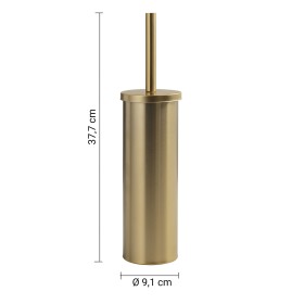 Gedy Portascopino d'appoggio in Acciaio Inox Oro Matt Linea Flip