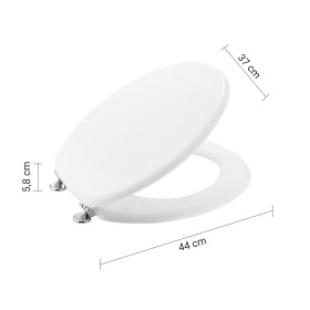 Gedy Sedile Wc Universale Bianco in MDF Linea Smeraldo