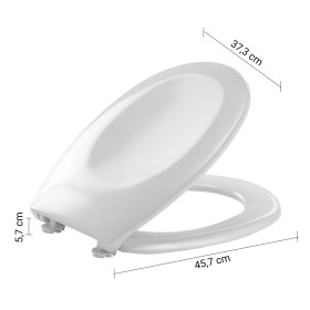 Gedy Sedile Wc Universale Bianco in Resine Termoindurenti Linea Diamante