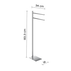 Gedy Piantana Portasalviette in Acciaio Inox Cromato Linea Trilly