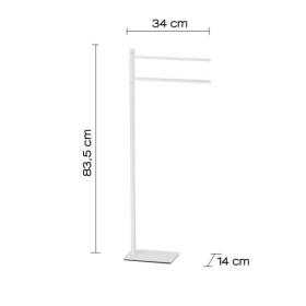 Gedy Piantana Portasalviette in Acciaio Inox Bianco Matt Linea Trilly