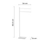 Gedy Piantana Portasalviette Acciaio Inox Trilly | Megaclima.it