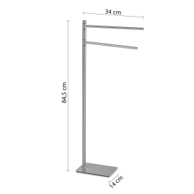 Gedy Piantana Portasalviette in Acciaio Inox Spazzolato Linea Trilly