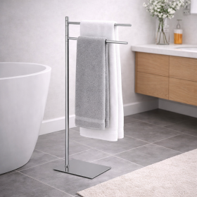Gedy Piantana Portasalviette in Acciaio Inox Spazzolato Linea Trilly