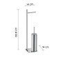 Gedy Piantana Portarotolo e Scopino Acciaio Inox Cromato Trilly | Megaclima.it