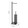 Gedy Piantana Portarotolo e Scopino Acciaio Inox Trilly | Megaclima.it