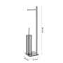 Gedy Piantana Portarotolo e Scopino Acciaio Inox Trilly | Megaclima.it