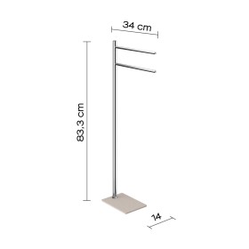 Gedy Piantana Portasalviette in Acciaio Inox Beige Linea Trilly