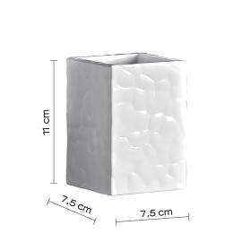 Gedy Set 3 Accessori per il Bagno in Ceramica Colore Bianco Linea New Martina