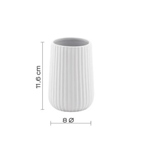 Gedy Portaspazzolini Bianco in Ceramica Linea Marika