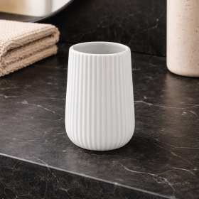 Gedy Portaspazzolini Bianco in Ceramica Linea Marika