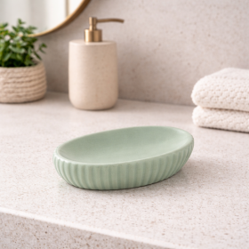 Gedy Portasapone Verde Salvia in Ceramica Linea Marika