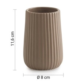 Gedy Portaspazzolini Tortora in Ceramica Linea Marika