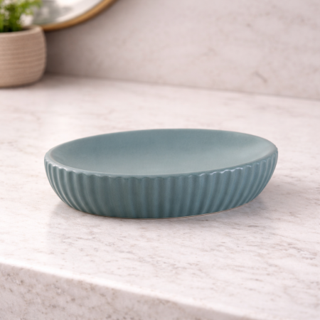 Gedy Portasapone Azzurro Polvere in Ceramica Linea Marika