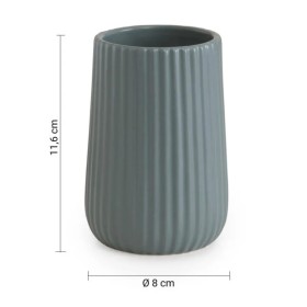 Gedy Portaspazzolini Azzurro Polvere in Ceramica Linea Marika