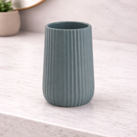 Gedy Portaspazzolini Azzurro Polvere in Ceramica Linea Marika