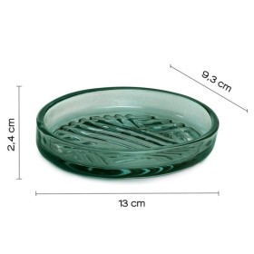 Gedy Portasapone Ovale in Vetro Verde Linea Corinne