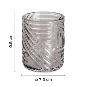 Gedy Portaspazzolino in Vetro Transparente Linea Corinne