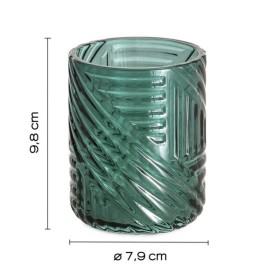 Gedy Portaspazzolino in Vetro Verde Linea Corinne