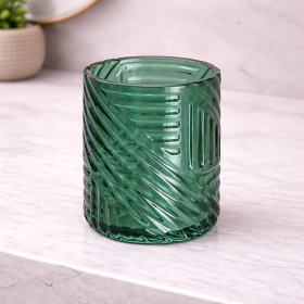 Gedy Portaspazzolino in Vetro Verde Linea Corinne