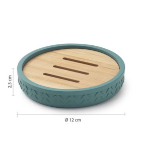 Gedy Portasapone in Bambù e Resina Verde Linea Thea