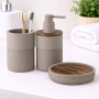Gedy Set 3 Accessori Bagno Bambù Resina Thea.it | Megaclima.it