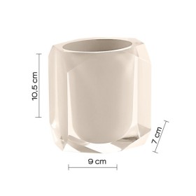 Gedy Portaspazzolini in Resina Tortora Chiaro Linea Chanelle