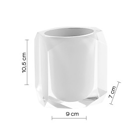 Gedy Set 3 Accessori in Resina Bianco Linea Chanelle