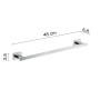 Gedy Portasalviette 45 cm Muro Acciaio Inox Atena.it | Megaclima.it