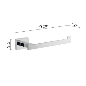 Gedy Portarotolo a Muro in Acciaio Inox Cromato Linea Atena