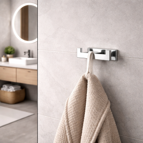 Gedy Appendiabiti a Muro in Acciaio Inox Cromato Linea Atena