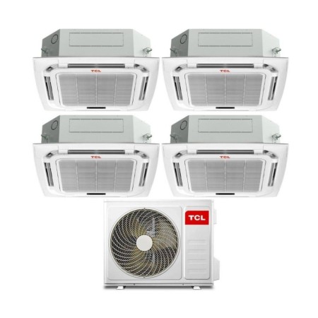 TCL Climatizzatore Inverter Quadri Split a Cassetta 9+12+18+18 con MT4250 Wi-Fi R-32 Classe A++