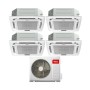 TCL Climatizzatore Inverter Quadri Split a Cassetta 12+12+12+18 con MT4250 Wi-Fi R-32 Classe A++