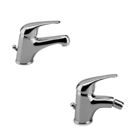 Gs Rubinetterie Set Miscelatore Monocomando per Lavabo + Bidet Serie Ecoline