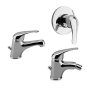 Gs Rubinetterie Set Miscelatore Monocomando per Lavabo + Bidet + Doccia a Incasso Serie Ecoline