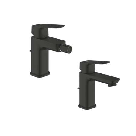 Grohe Cubeo Set 2 Miscelatori Rubinetto per Lavabo e Bidet Taglia S Nero Opaco
