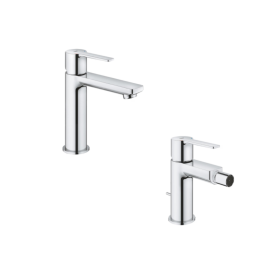 Grohe Lineare Set 2 Miscelatori Monocomando per Lavabo e Bidet Taglia S Cromo