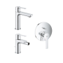 copia di Grohe Lineare Set 3 Miscelatori Monocomando per Lavabo Bidet e Doccia Cromo