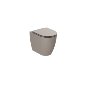 Azzurra Ceramica WC a Terra Easy Clean Collezione Comoda cm 54 Ceramica Tortora con Sedile Incluso