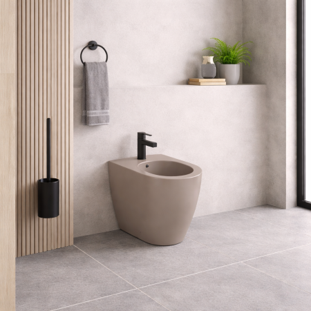 Azzurra Ceramica Bidet da Terra Collezione Comoda cm 54 Ceramica Tortora