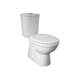 RAK Ceramics Vaso WC Monoblocco Karla con Scarico a Terra Colore Bianco con Cassetta di Sciacquo e Sedile Incluso