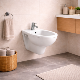 RAK Ceramics Bidet Sospeso in Ceramica Bianco 55 cm