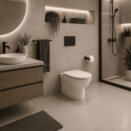 RAK Ceramics Vaso a Pavimento Filomuro Morning Colore Bianco con Sedile Incluso